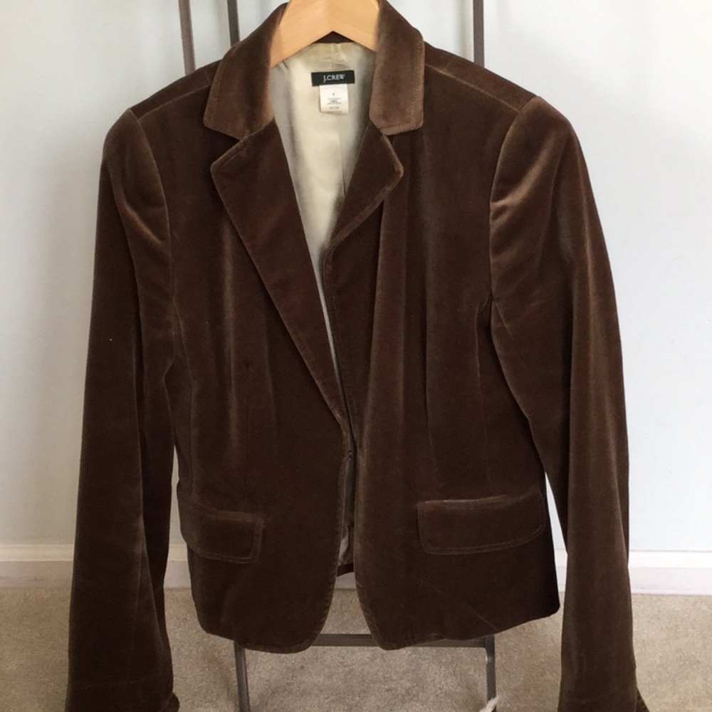 J Crew Brown Velvet Jacket